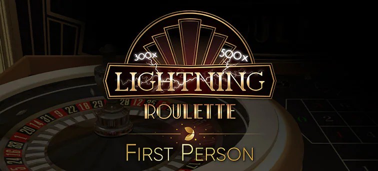 First Person Lightning Roulette slot visual from Evolution available on 1win-ar88.com